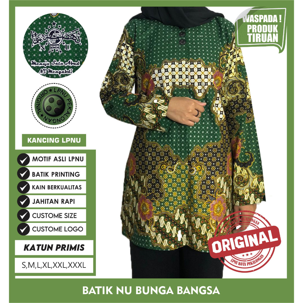 Blus 1 Abad Blus Batik NU 1 abad Batik wanita NU 1 abad