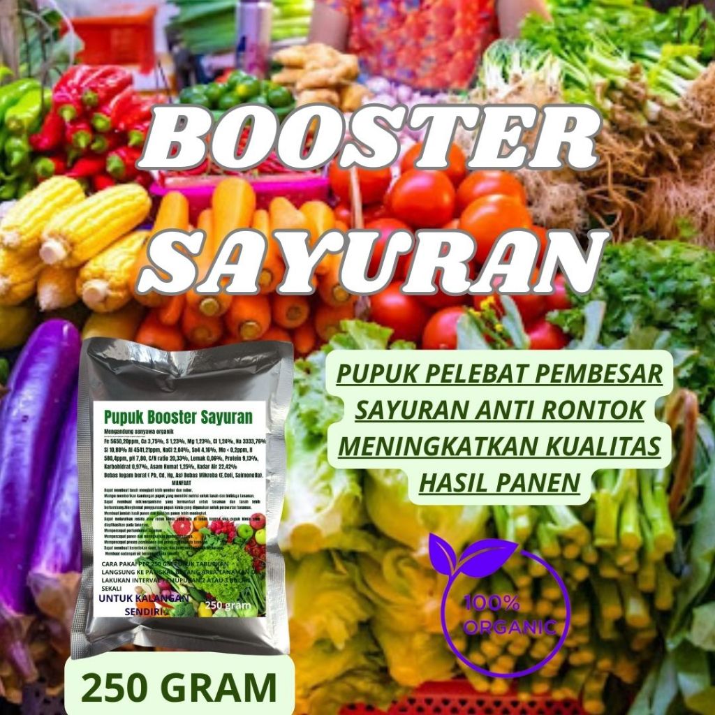 TFI Pupuk Booste250 GR Perangsang penyubur aneka Sayuran Tumbuh maksimal