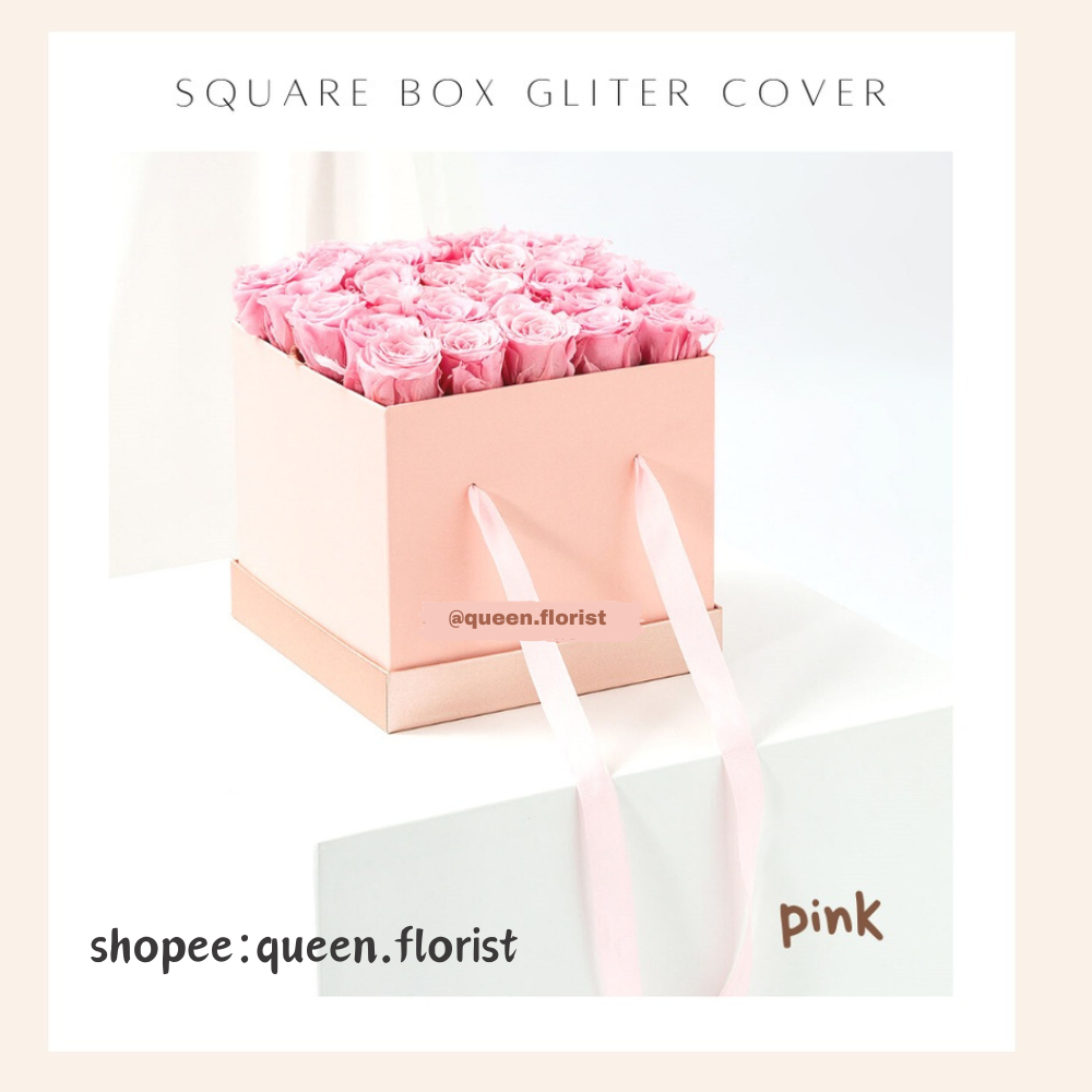 

22cm & 20cm SQUARE Box with GLITER COVER flower box bloombox lingkaran dengan laci box cilinder dengan laci motif marble kotak kado lingkaran besar corak marble abstract pembungkus bunga flower box bloombox buket bunga box