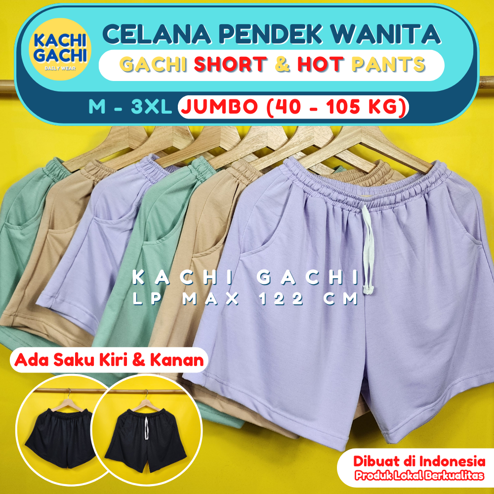 ( 40 - 105 kg ) Celana Pendek Wanita Jumbo / Celana Kolor / Short Pants dan Hot Pants Wanita Big Siz