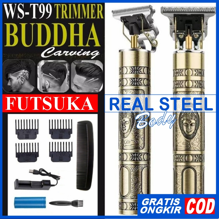 FUTSUKA TRIMER BUDHA WS T99 ALAT CUKUR TRIMMER REAL STEEL BODY METAL WST99 T99 ORIGINAL