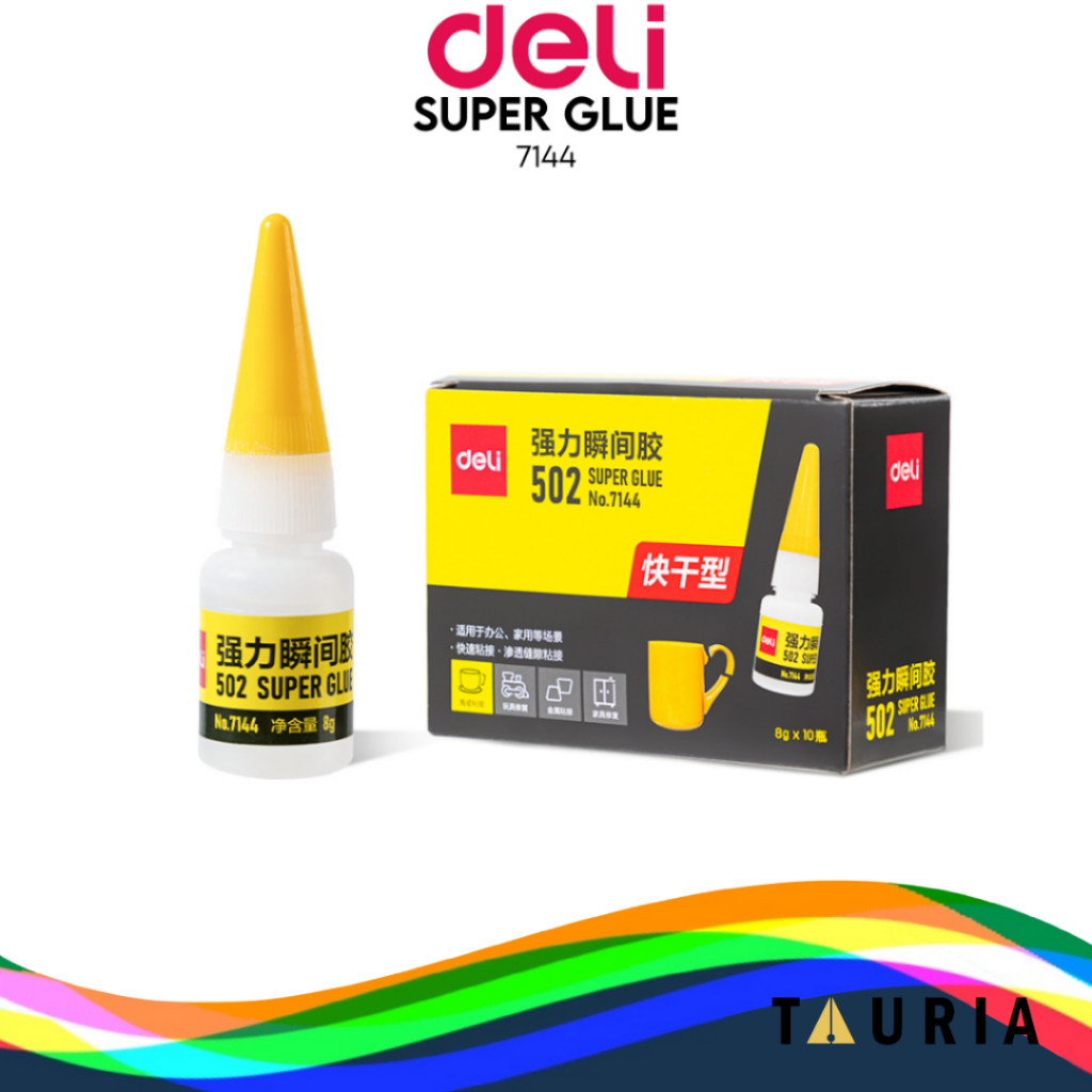 

Deli Super Glue Lem super 8g menempel dan merekat kuat 7144