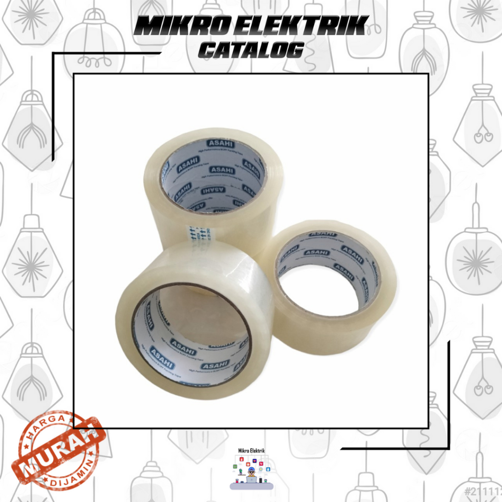 

Isolasi Lakban Asahi Bening Merk Asahi 100 Yard 48mm