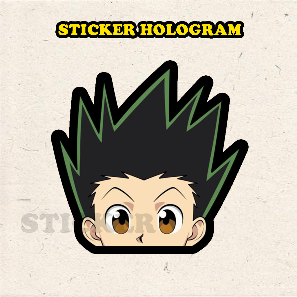 

Stiker Hologram Gon x hunter ukuran 7 cm