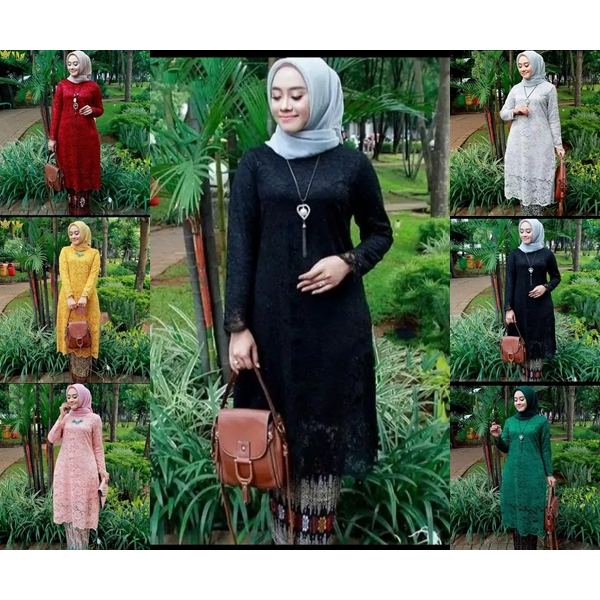 PROMO atasan kebaya tunik / atasan kebaya tunik brukat modern / atasan kebaya tunik brukat / atasan 