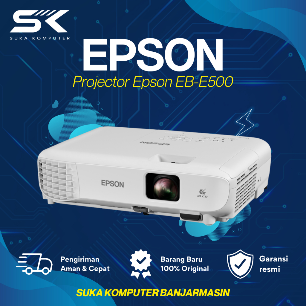 Projector Epson EB-E500 XGA 3LCD 3300 Lumens/Aspect Ratio: 4:3
