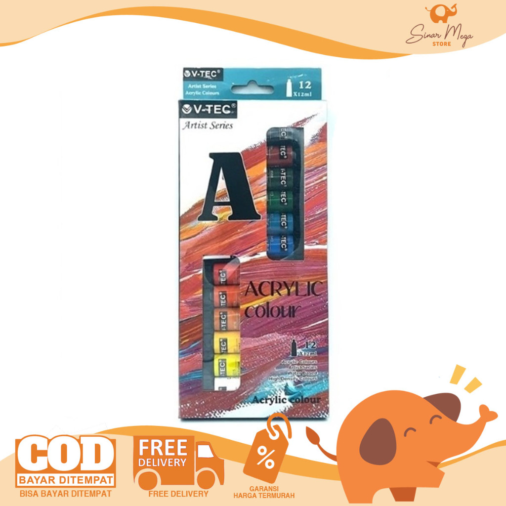 

Vtec Acrylic 12 Colours VT-812 / Cat Akrilik 12 Warna