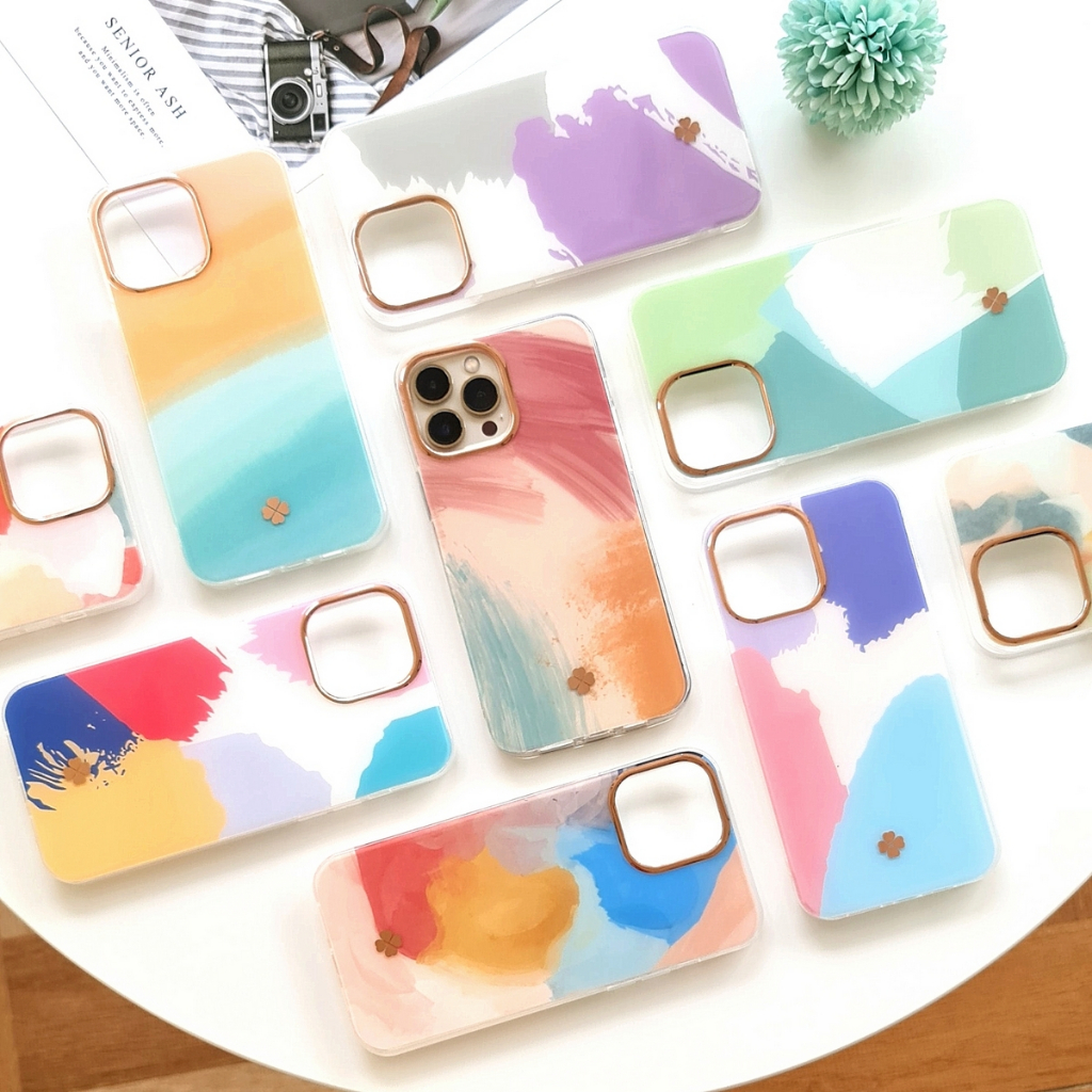 IPHONE 13 / 14 / 14 PLUS MAX / 14 PRO / 14 PRO MAX | Morandi Electroplated Soft Case List Camera