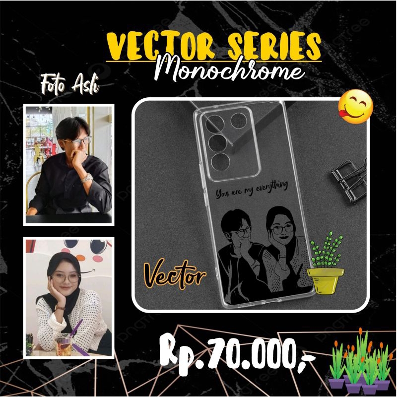 custom case design vector/line art case premium