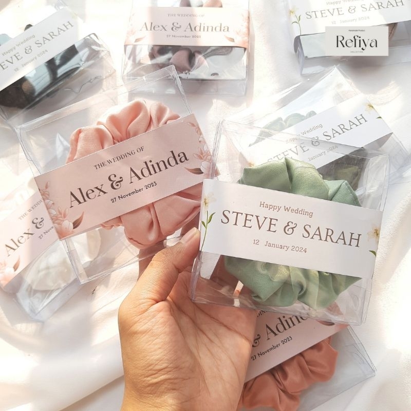 Souvenir Wedding ikat rambut scrunchie / Souvenir Undangan Pernikahan / Souvenir wedding / Souvenir 