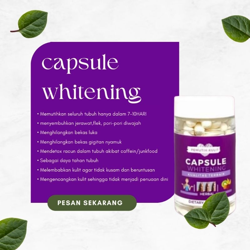 [siap kirim] CAPSULE WHITENING | KAPSUL PEMUTIH KULIT | PLATINUM WHITENING | PEMUTIH KULIT BADAN DAN