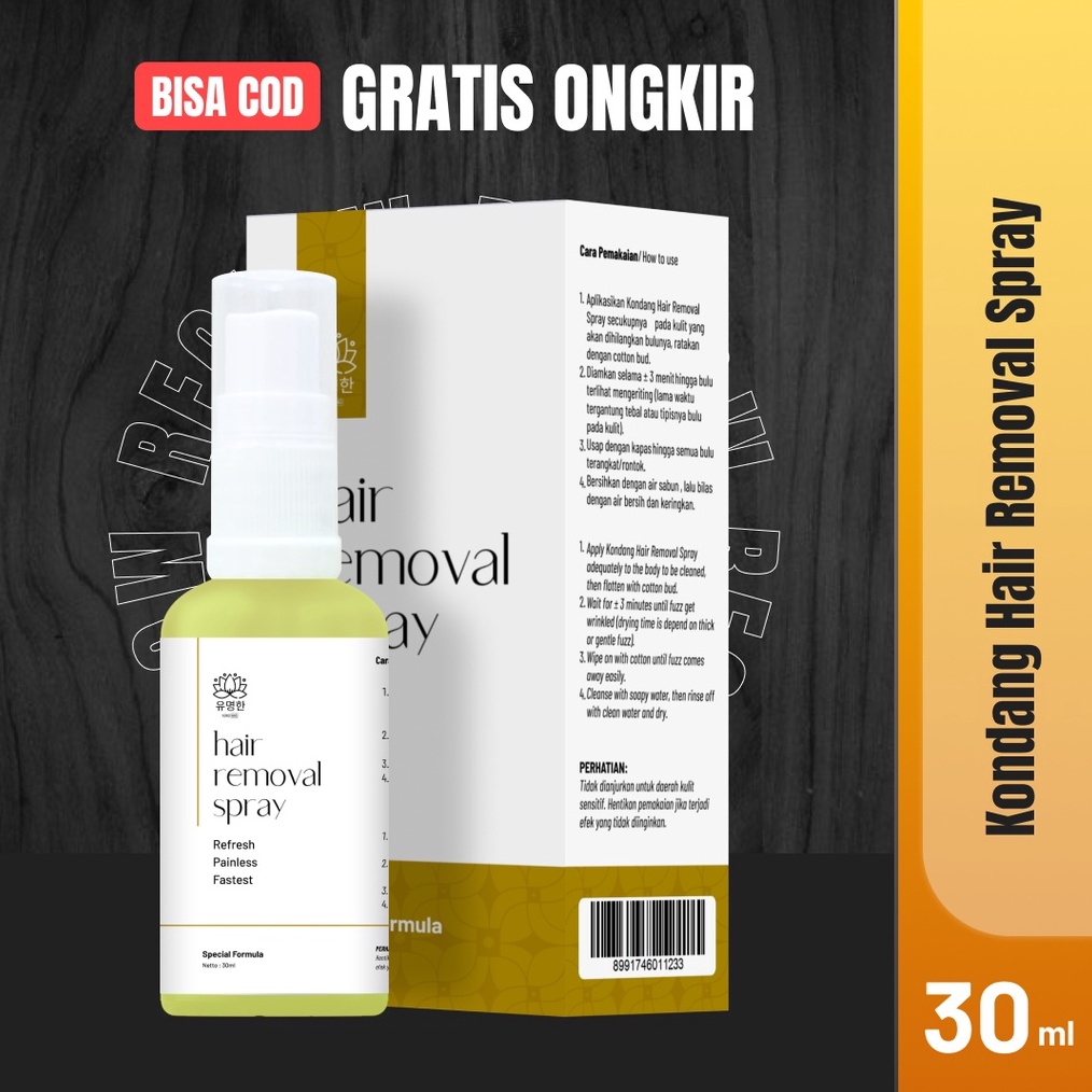 ☢ Murah Perontok Bulu Permanen Bpom Kondang Hair Removal Spray Waxing Penghilang Bulu Ketiak Tangan 