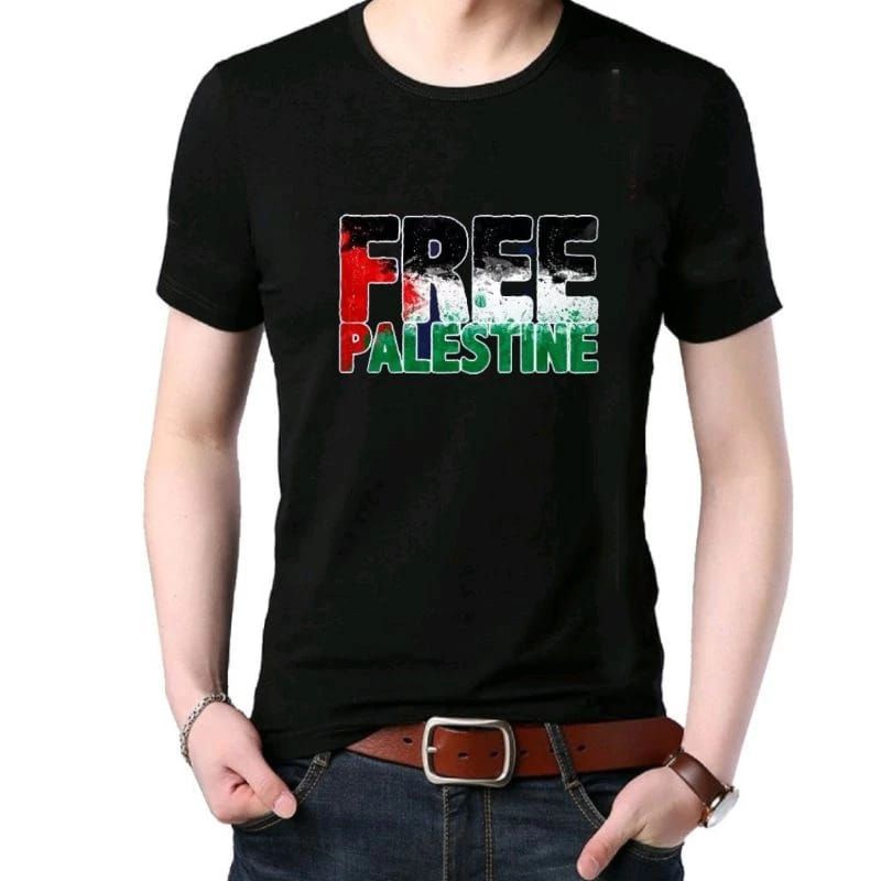 kaos Lengan Pendek free Palestine/ save Palestine  FREE PALESTINE