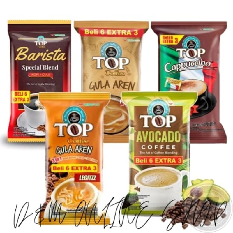 

Top Kopi Barista Special Blend - Top Kopi Gula Aren Top Kopi Cappucino Pouch