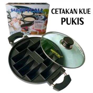 CITAKAN KUE  PUKIS  TEFLON HAPPY CALL & HAPPY FUN  10 LUBANG ANTI LENGKET MUDAH DI BERSIHKAN DILENGK