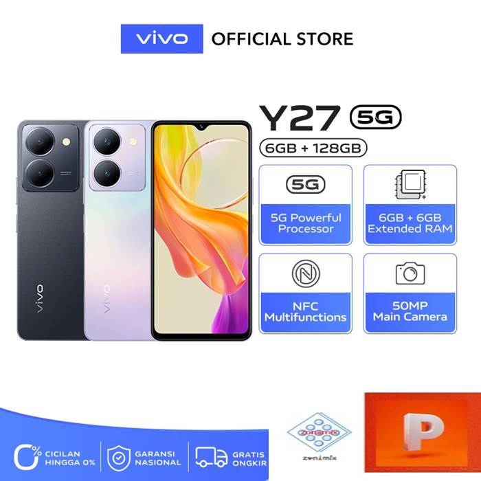 Vivo Y27 5G (6/128) - 50MP Camera, NFC Multifunction, Dynamic Design, 6,64" FHD+ Sunlight Display  H