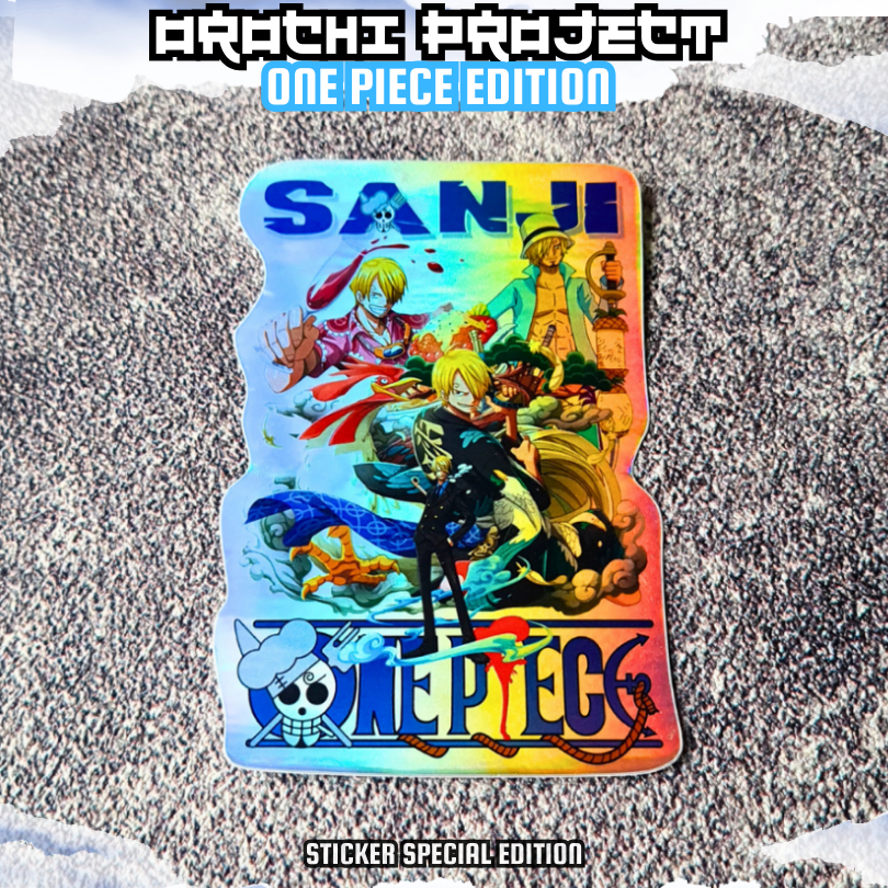 

Sticker Stiker Anime Sanji Vinsmoke One Piece Hologram Glossy Anti Air HP Laptop Tumbler Motor Helm