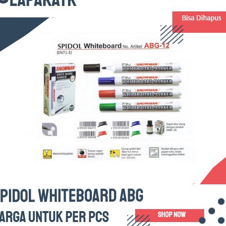

Terkini PROMO Spidol Whiteboard Snowman ABG (PER PCS)