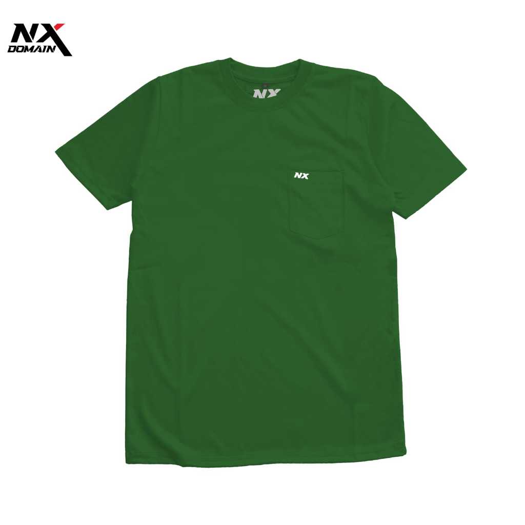 Kaos Pria Pocket Semi Katun Baju Kaos Pria Size M s/d 4XL Army