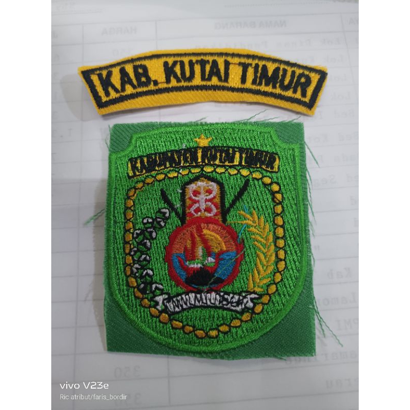 BED KUTAI TIMUR LOGO BORDIR PNS KUTAI TIMUR LOGO BORDIR KUTAI TIMUR BETGE PNS KALIMANTAN Bet kaliman