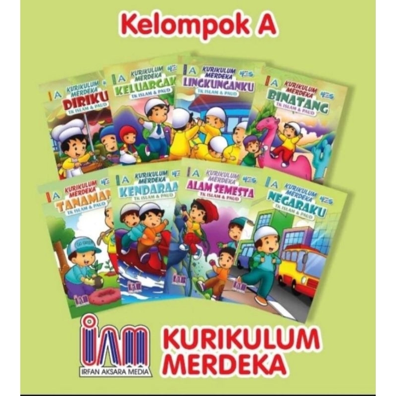 Buku kurikulum merdeka TK A & Tk B isi 8 Buku