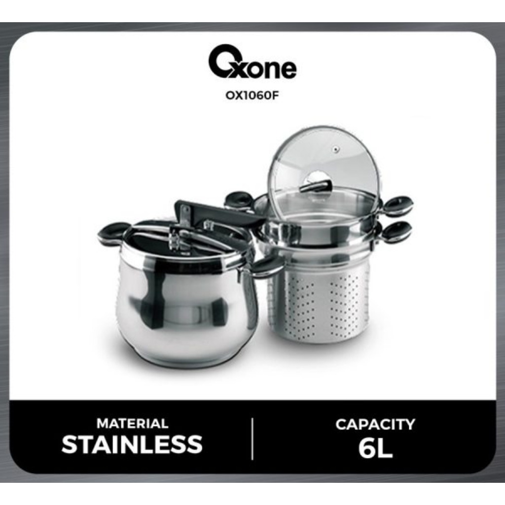 Oxone PANCI PRESTO OX1060F OX-1060F 5in1 Pressure Cooker [Bonus: Masako Ayam & Sapi 250 gr]