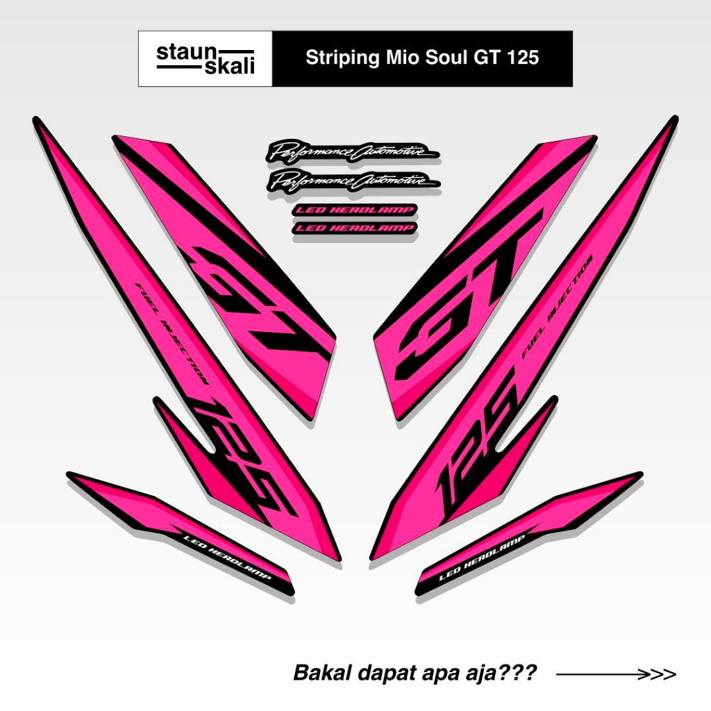 Striping Mio All New Soul GT 125 Variasi (7) Original Ori Api Hotwheels Medusa Body Set 2015 2016 20