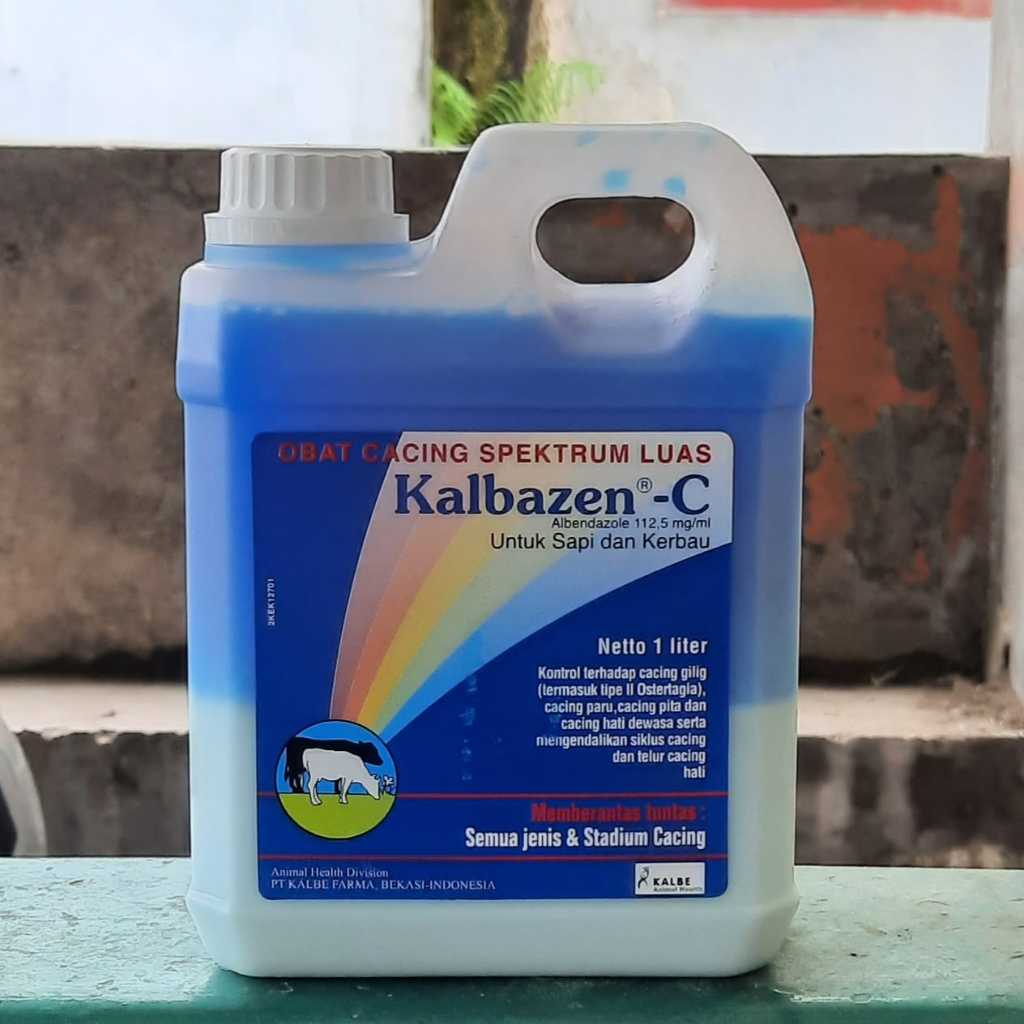 Kalbazen C Asli 100 % dari Kalbe farma Obat cacing untuk Sapi Dan Kerbau isi 1 Liter