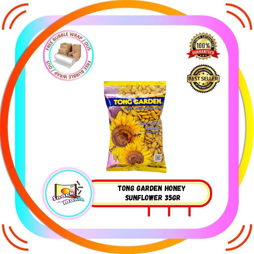 

Tong Garden Honey Sunflower Kernel ~ 35 gr Kuaci Madu Kwaci Matahari