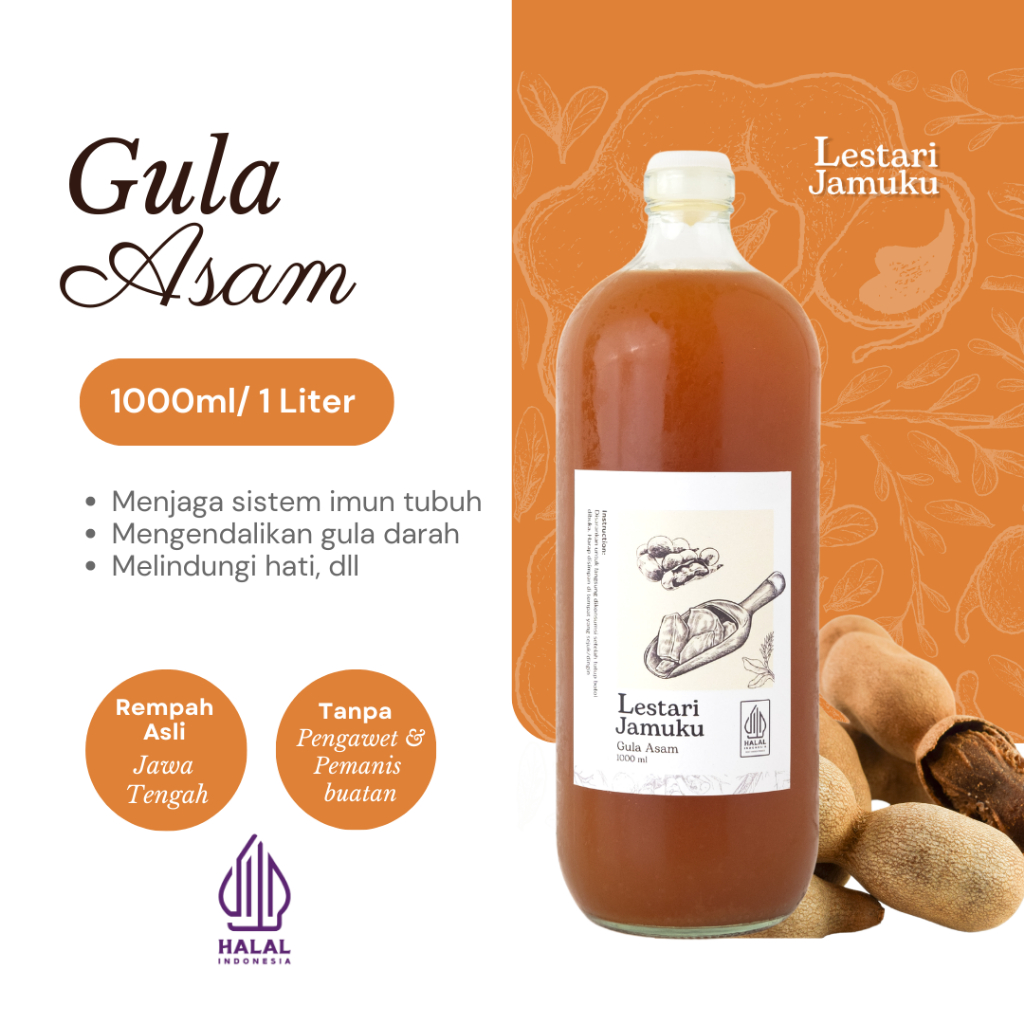 

Jamu Gula Asam 1 Liter / 1000 ml Ready to Drink