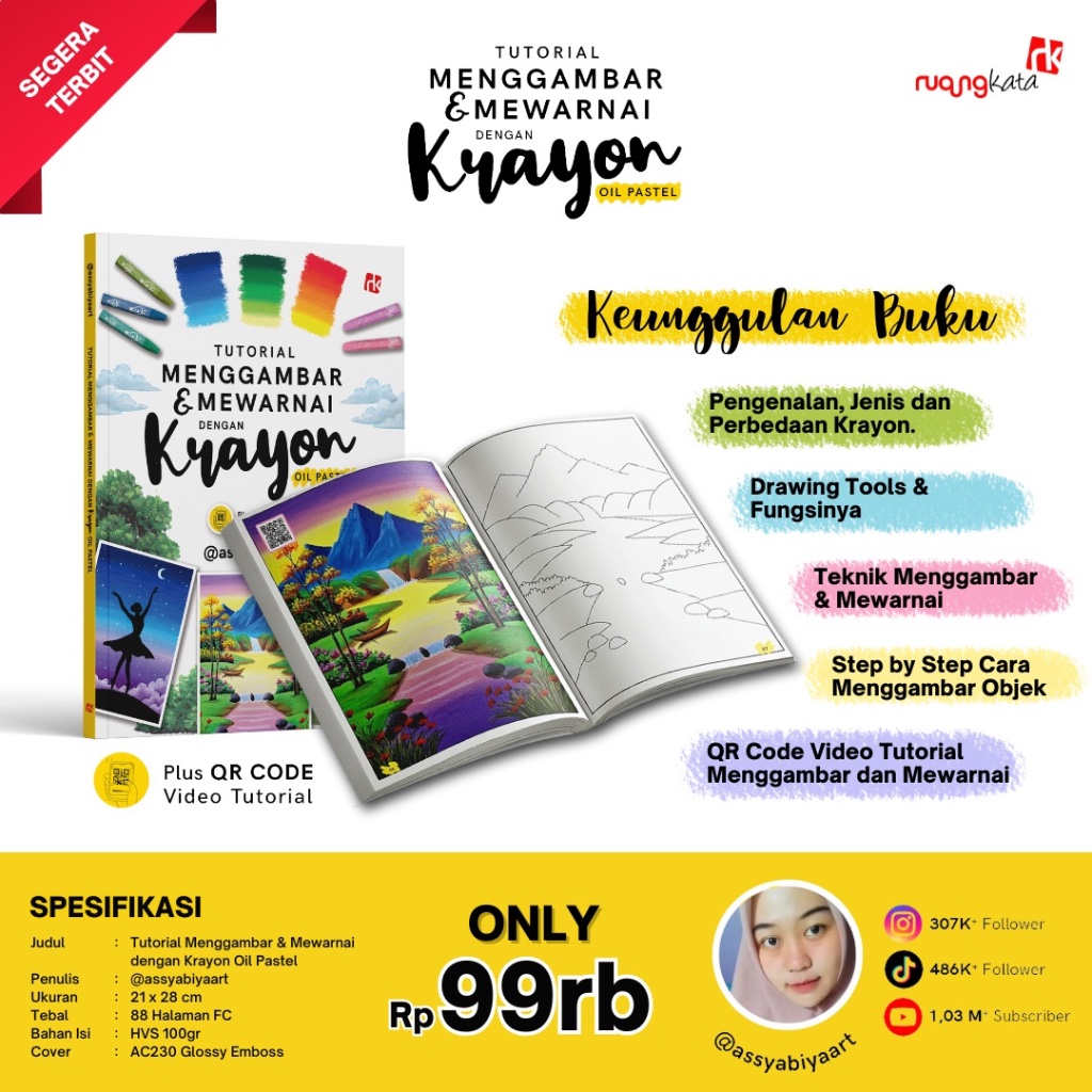 Buku Mewarnai - Tutorial Menggambar &amp; Mewarnai Dengan Krayon Oil Pastel - @assyabiyaart - RuangKata