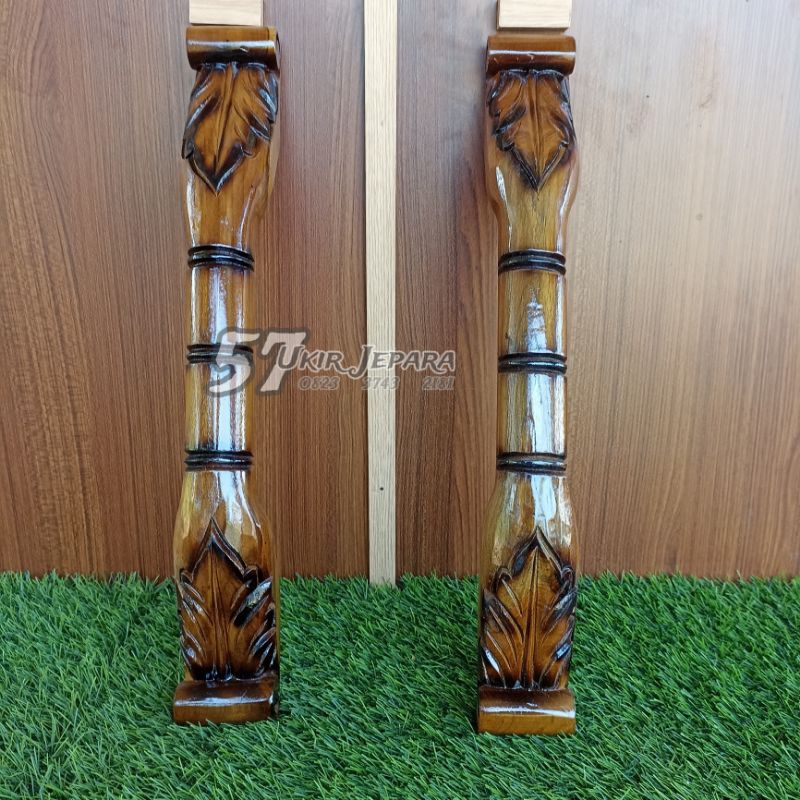 1 set Handel handle pintu rumah model unik minimalis simpel bahan kayu jati ukuran asli jepara