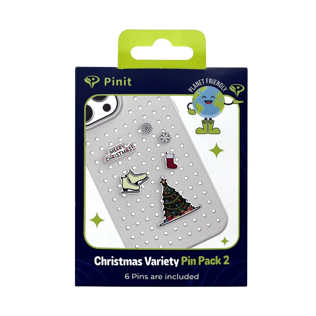 Pinit Christmas Pin Pack 2 with 6 Pins for Decorate and Custom