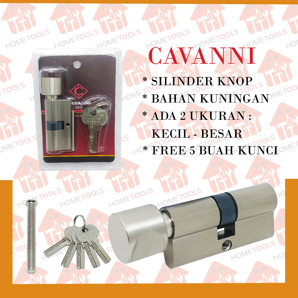 Kunci Silinder Pintu Knop Cavanni Silinder Kunci Pintu Kuningan
