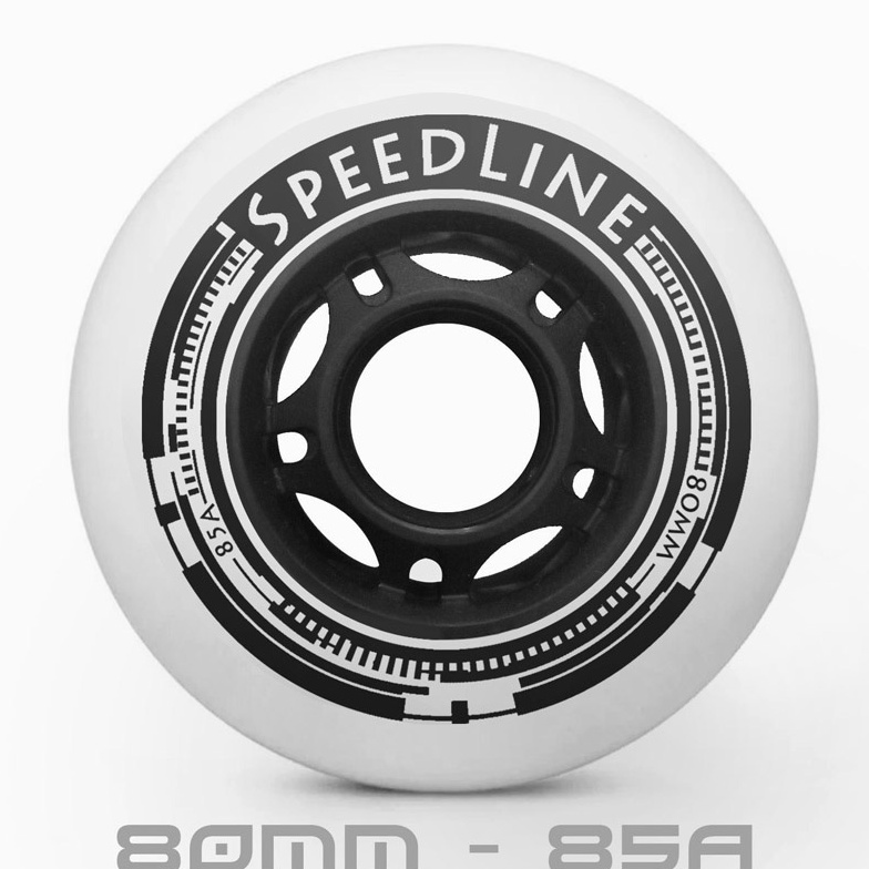 Star Seller wheels Inline skate Speedline Ban karet sepatu roda 80mm 85A.