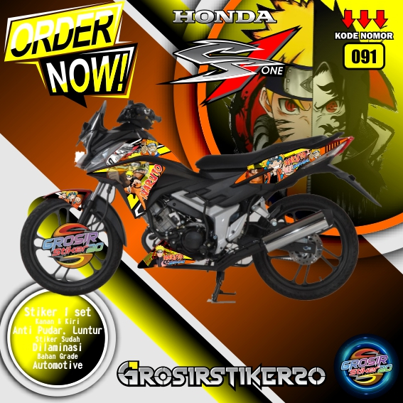 STRIPING VARIASI HONDA CS1 MOTIF NARUTO / STIKER VARIASI MOTOR