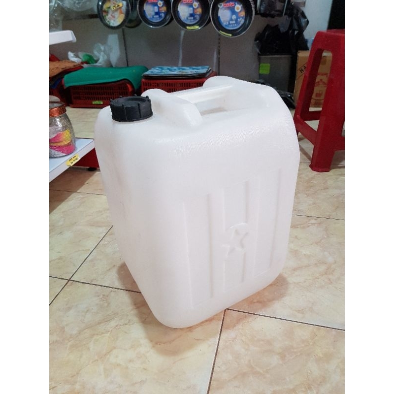 Jerigen 35 Liter baru/Jerigen air minyak  Putih Bintang