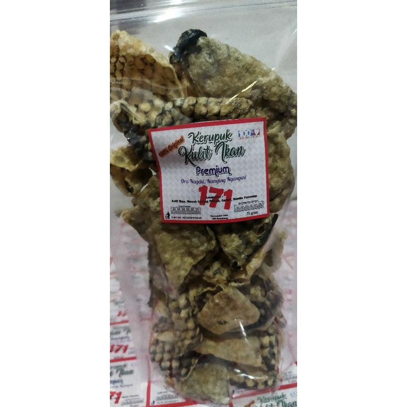 

Kerupuk kulit ikan 171 original 75 gram