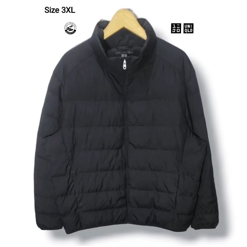 UNIQLO UL Down Jacket Pocketable Bulu Angsa Black Size tag 3XL (P72xL70) jaket pria