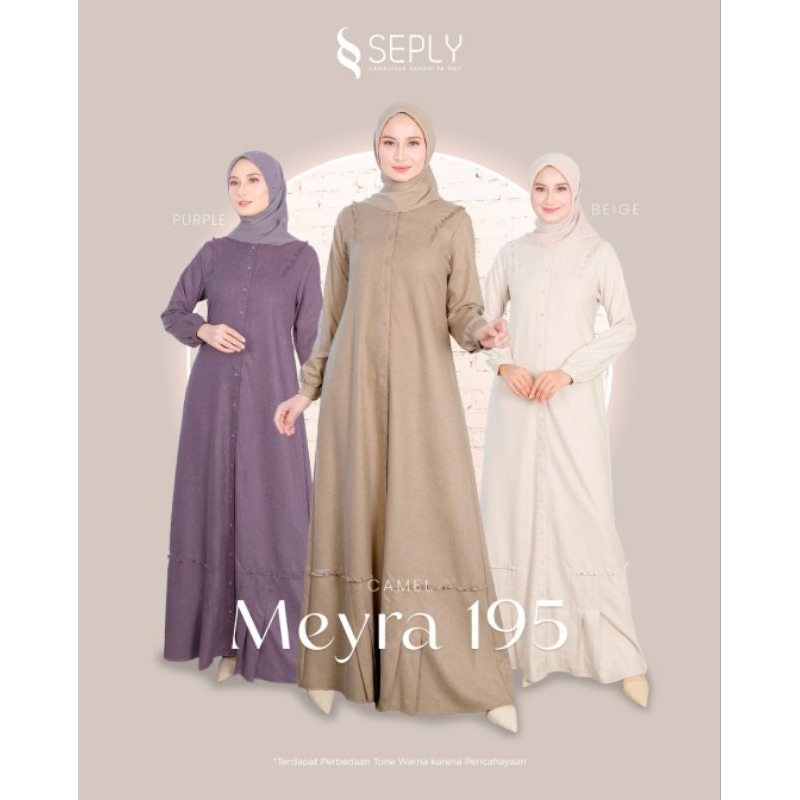 meyra 195 warna purple, camel, beige dari seply