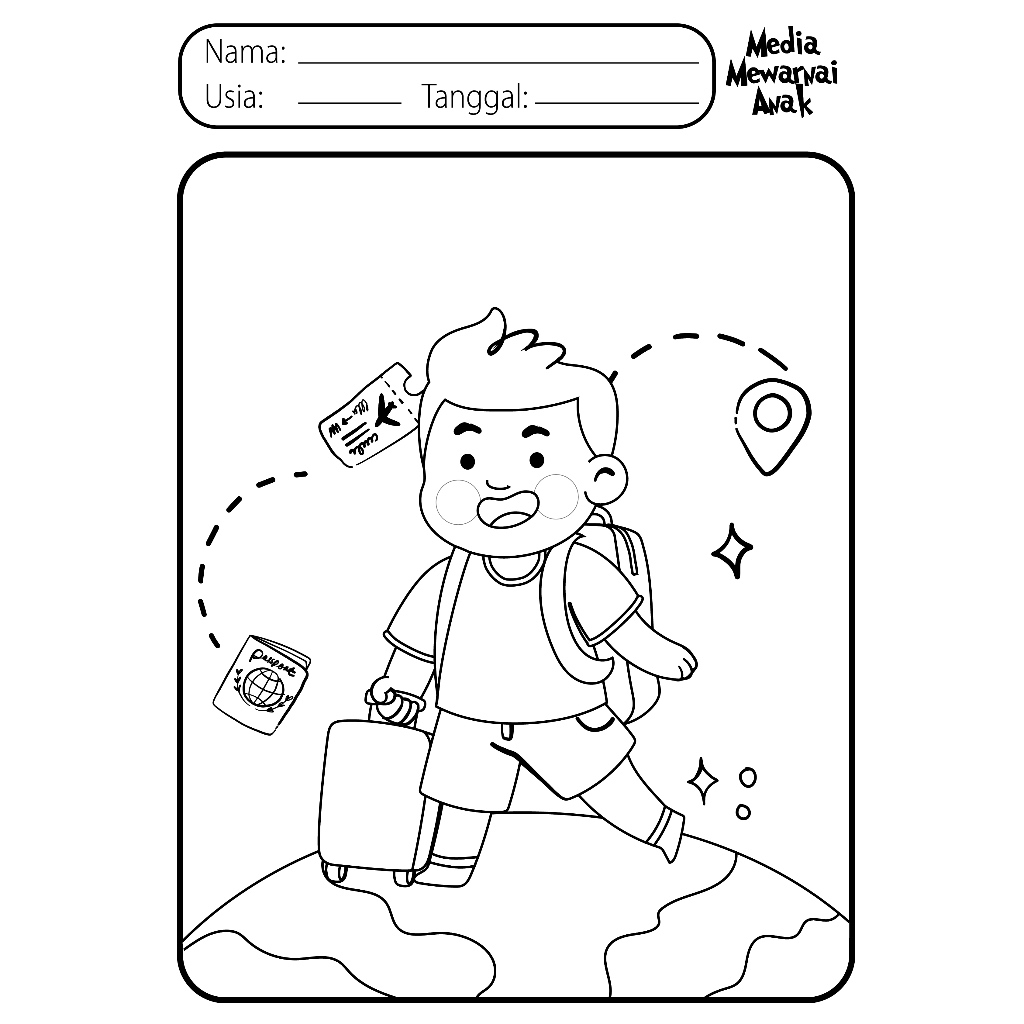 

Media MEWARNAI Anak-ANAK TEMA HOLIDAY/Liburan KERTAS GAMBAR