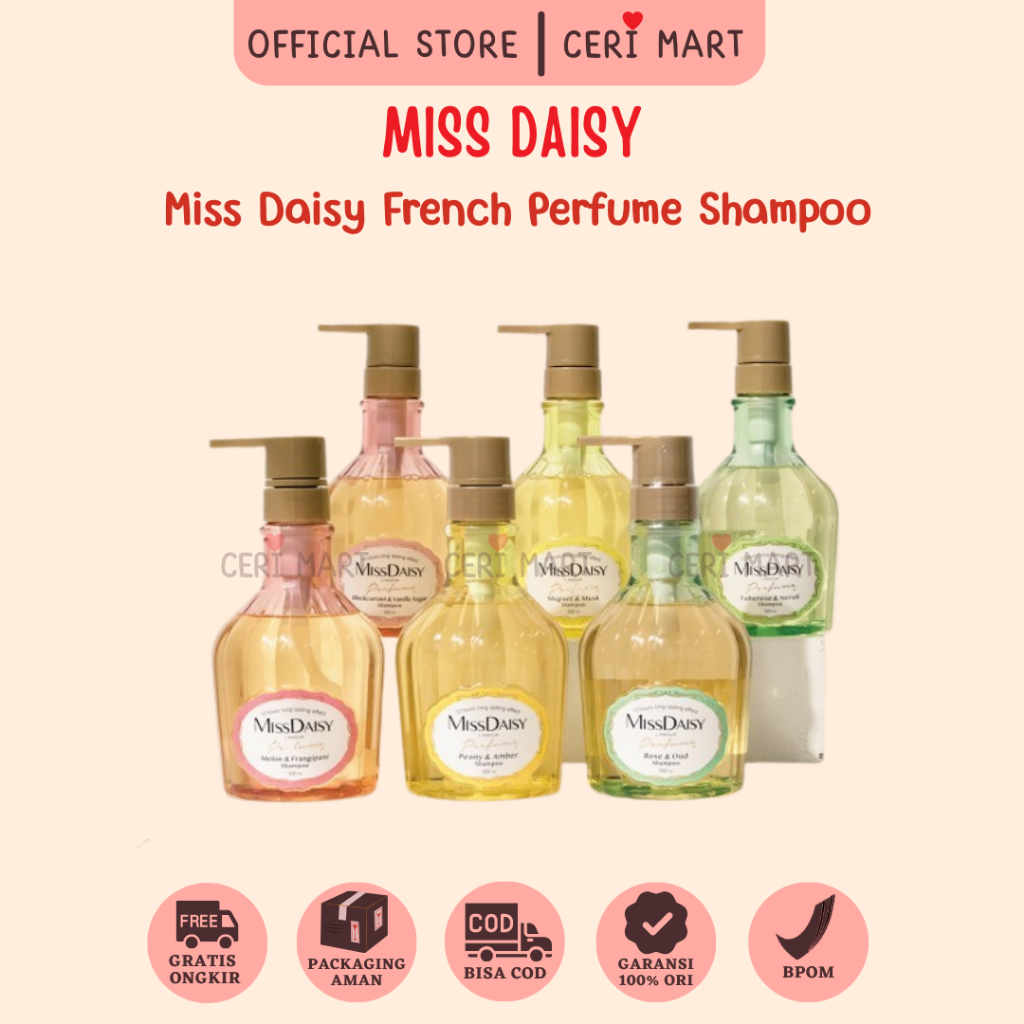MISS DAISY French Perfume Shampoo anti ketombe bpom 500ml & 50ml shampo miss daisy