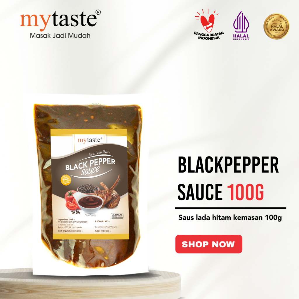 

My Taste Blackpepper Sauce / saus lada hitam kemasan 100 Gram / saus steak siap saji