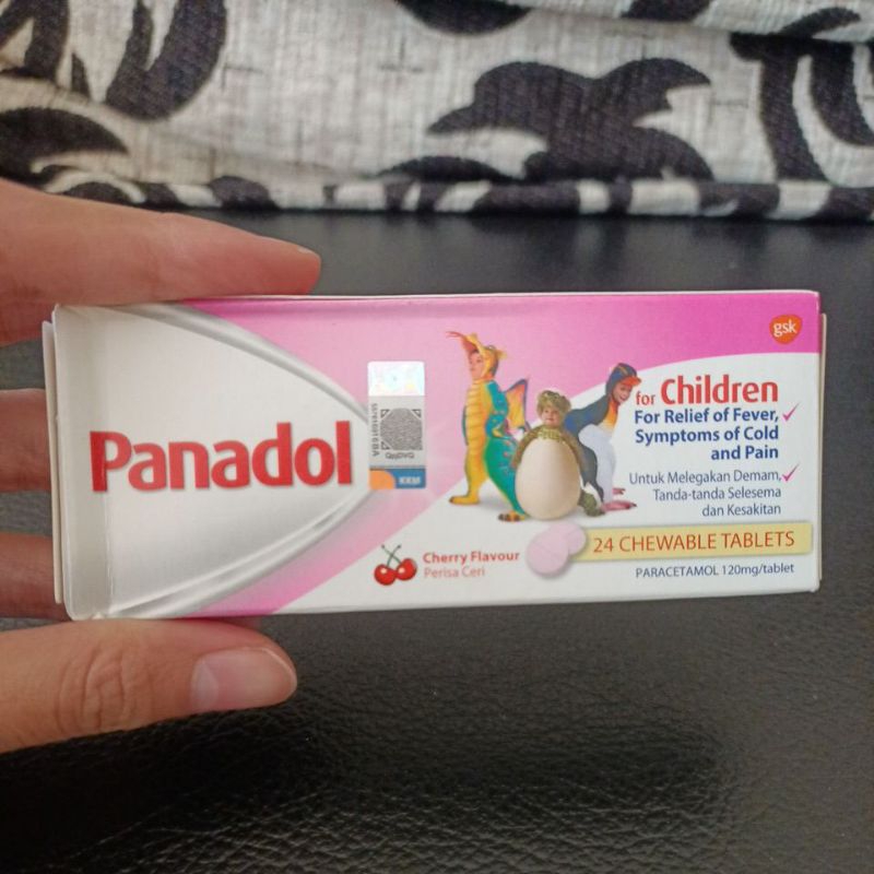 Panadol untuk anak anak (paracetamol 120mg/tablet)