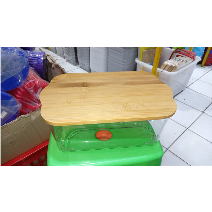 Kotak Penyimpanan Kulkas Container Transparan Acrylic Serbaguna 28x18