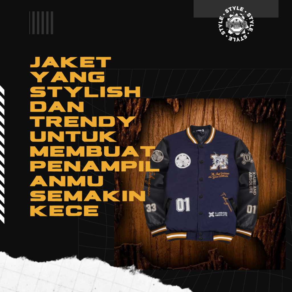 Jaket pria wanita vintage original 100% branded fashion bomber dewasa unisex kece hitam navy keren m