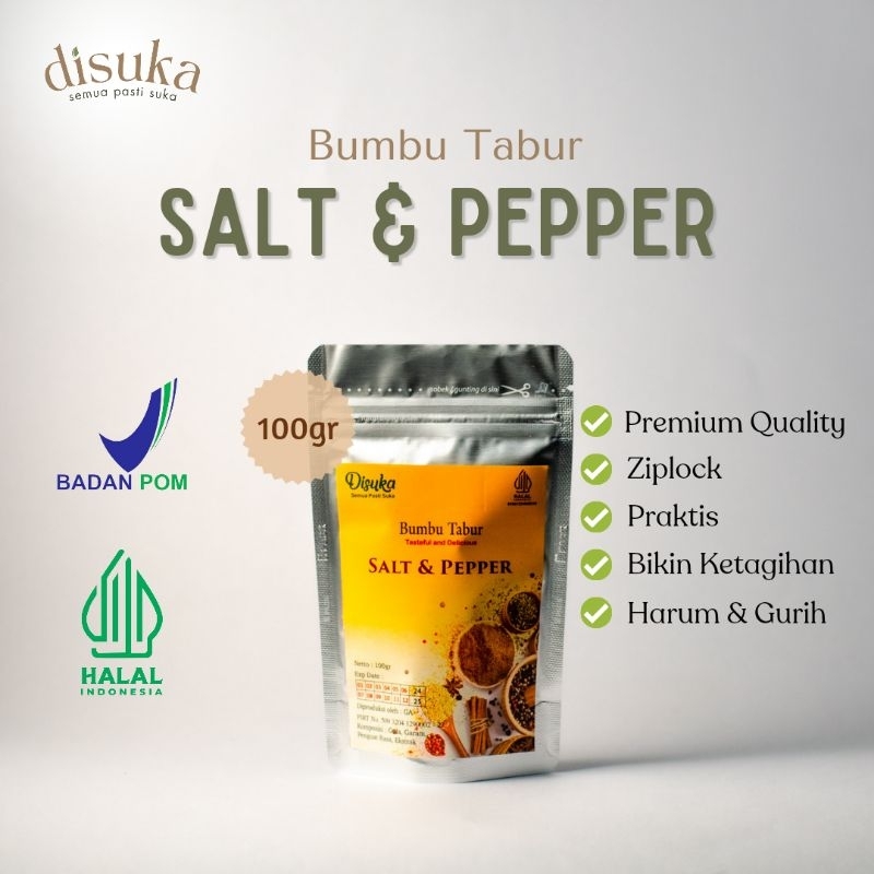 

Bumbu Bubuk Tabur SALT & PEPPER, ASIN LADA 100 gram