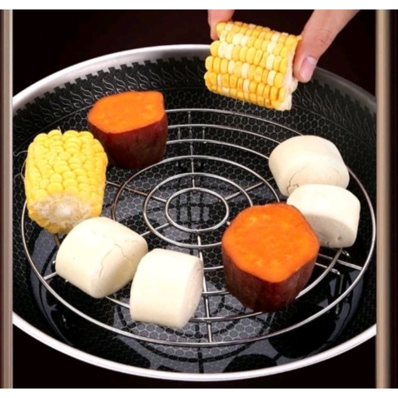 Tatakan Panci Stainles Steel - Alas Wajan Panci Kukusan - Alas Kukus Tatakan Kukus