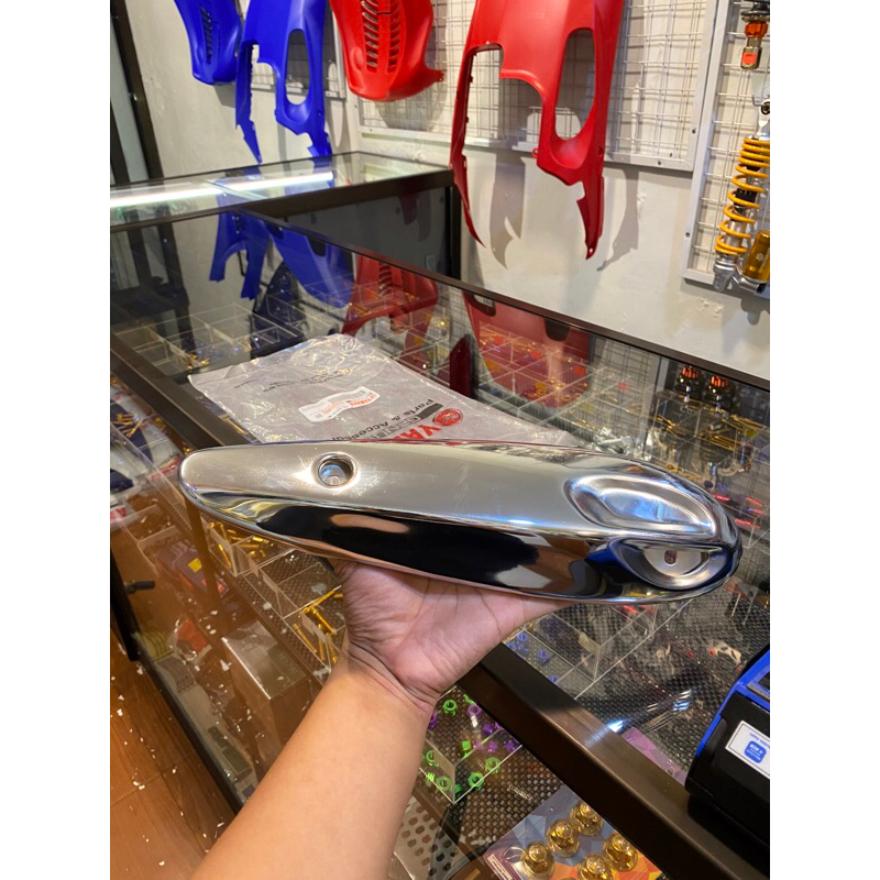 tameng knalpot yamaha mio sporty tameng knalpot mio 5TL pelindung knalpot besi yamaha mio sporty sei