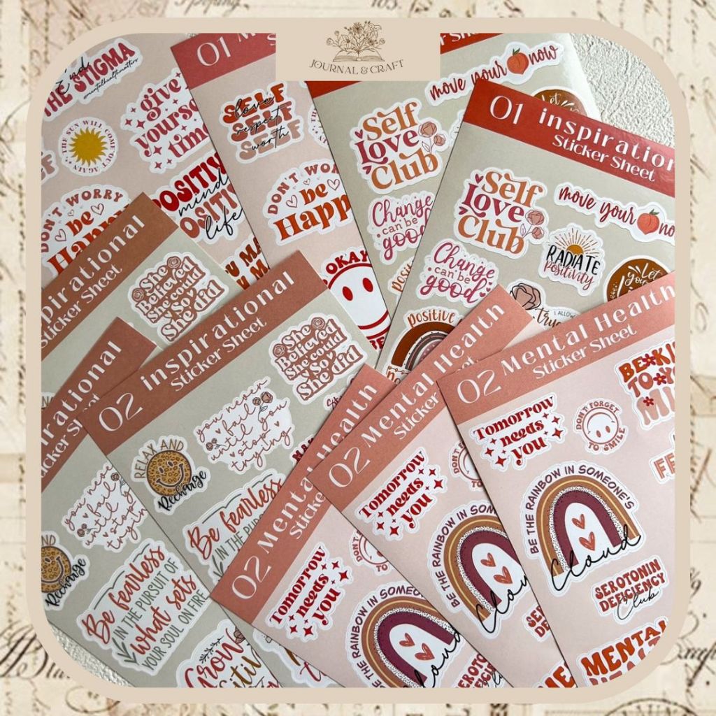 

stiker inspirasi mental health inspiration motivation sticker deco stiker motivasi estetik dekorasi journal scrapbook album